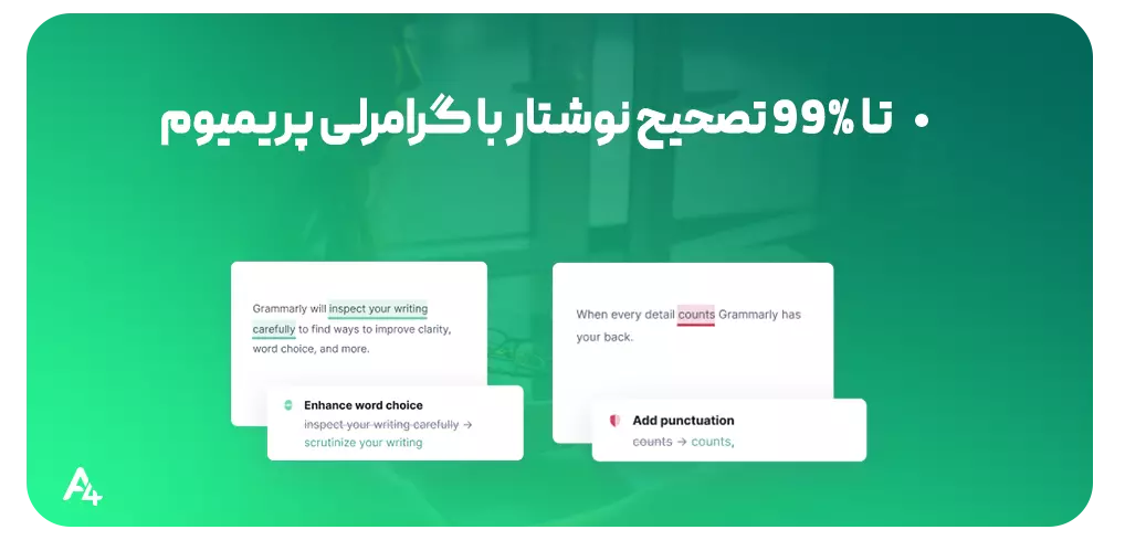 تصحیح نوشتار با گرامرلی
