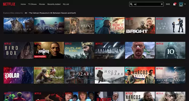 پخش 4k در نتفلیکس