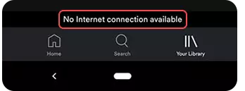 حل مشکل پیام No internet connection اسپاتیفای