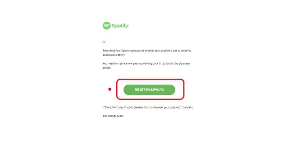 Password Reset اسپاتیفای